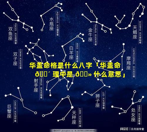 华盖命格是什么八字「华盖命 🌴 理中是 🌻 什么意思」